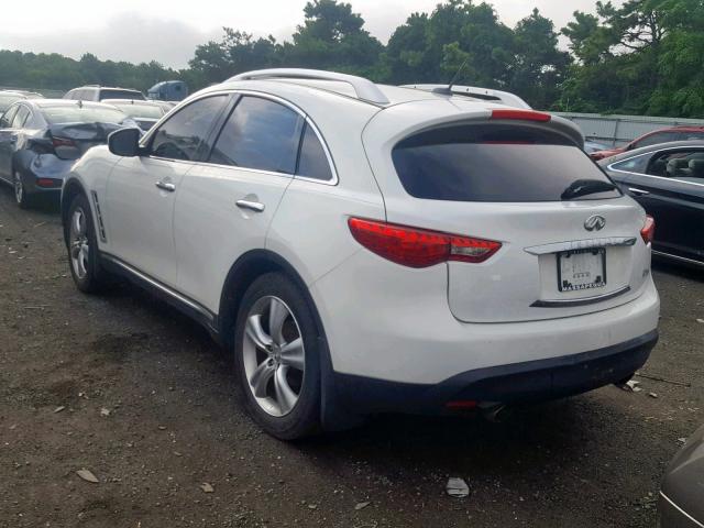 JNRAS18W69M156062 - 2009 INFINITI FX35 WHITE photo 3