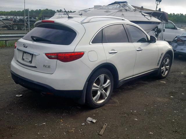 JNRAS18W69M156062 - 2009 INFINITI FX35 WHITE photo 4