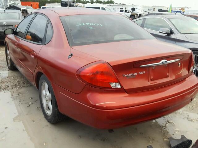 1FAFP55U9YA257880 - 2000 FORD TAURUS SES RED photo 3