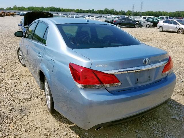 4T1BK3DB3CU466837 - 2012 TOYOTA AVALON BAS BLUE photo 3