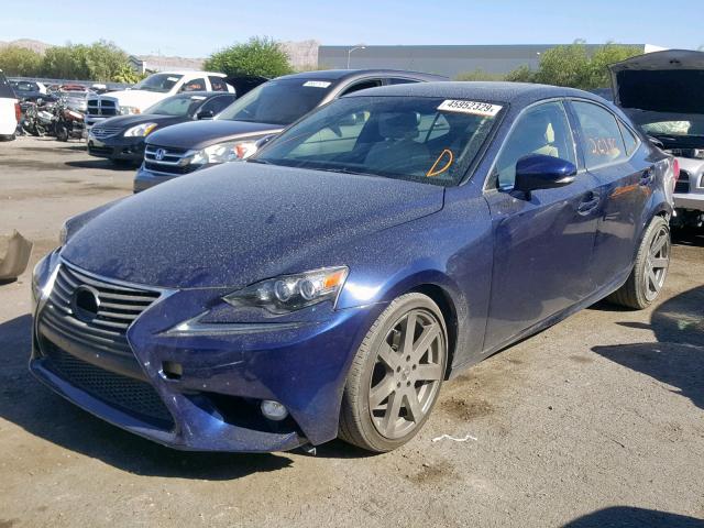 JTHBF1D28F5052432 - 2015 LEXUS IS 250 BLUE photo 2