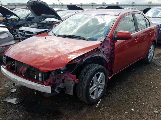 JA3AU26U38U040557 - 2008 MITSUBISHI LANCER ES RED photo 2