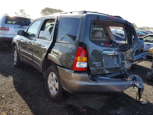 4F2CU08192KM33922 - 2002 MAZDA TRIBUTE LX GREEN photo 3