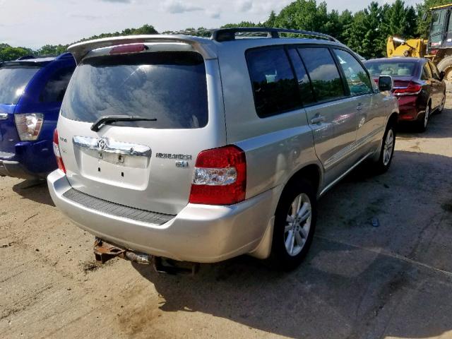 JTEDW21A760002366 - 2006 TOYOTA HIGHLANDER SILVER photo 4