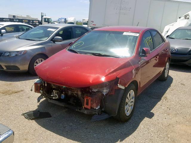 KNAFU4A24B5319314 - 2011 KIA FORTE EX RED photo 2