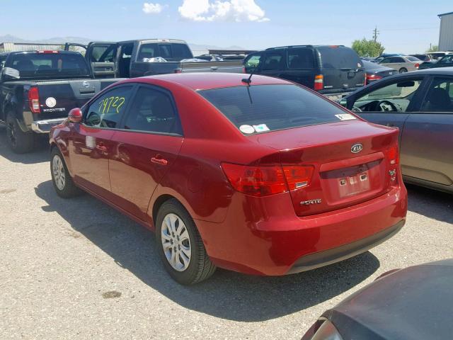 KNAFU4A24B5319314 - 2011 KIA FORTE EX RED photo 3