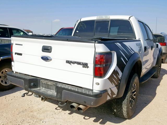 1FTFW1R66DFD42206 - 2013 FORD F150 SVT R WHITE photo 4