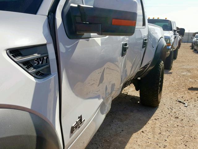1FTFW1R66DFD42206 - 2013 FORD F150 SVT R WHITE photo 9