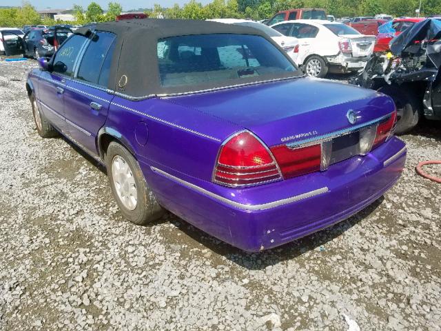 2MEFM75WX3X604129 - 2003 MERCURY GRAND MARQ PURPLE photo 3