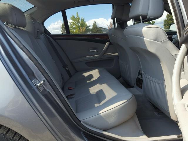 WBANV13508CZ57109 - 2008 BMW 528 XI GRAY photo 6