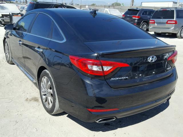 5NPE34AF2HH480449 - 2017 HYUNDAI SONATA SPO BLACK photo 3