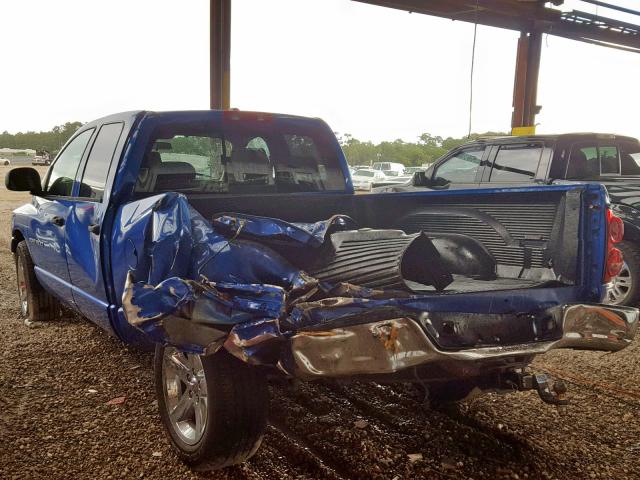 1D7HA18P27S226407 - 2007 DODGE RAM 1500 S BLUE photo 3