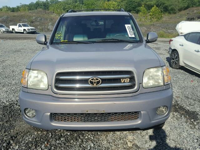 5TDBT48A22S136201 - 2002 TOYOTA SEQUOIA LI GRAY photo 9