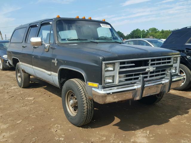 1GNGV26K6HF171775 - 1987 CHEVROLET SUBURBAN V BLACK photo 1