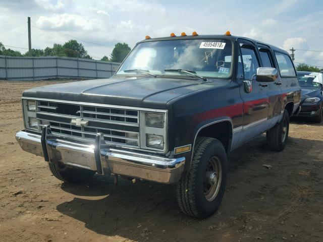 1GNGV26K6HF171775 - 1987 CHEVROLET SUBURBAN V BLACK photo 2