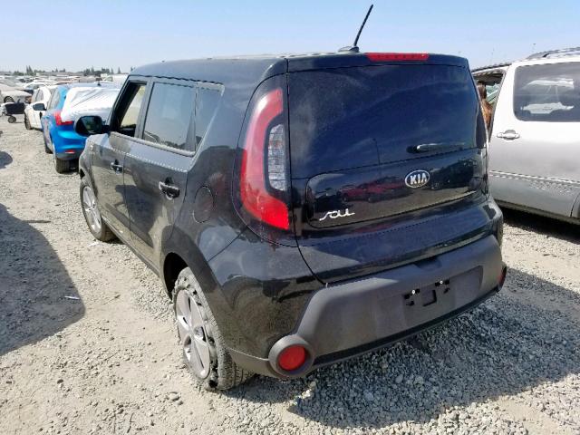 KNDJN2A24G7327763 - 2016 KIA SOUL BLACK photo 3