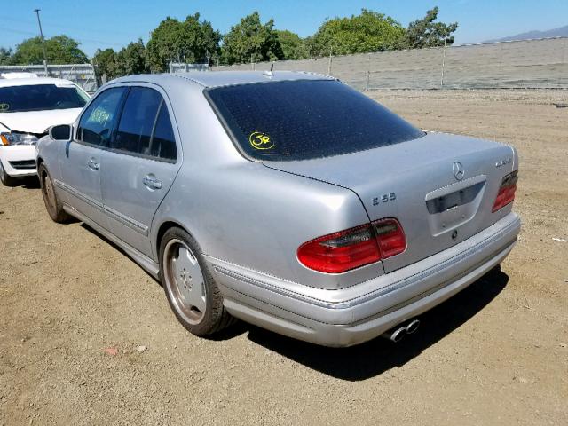 WDBJF74J62B415960 - 2002 MERCEDES-BENZ E 55 AMG SILVER photo 3