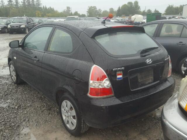 KMHCN3BC8AU153111 - 2010 HYUNDAI ACCENT SE BLACK photo 3