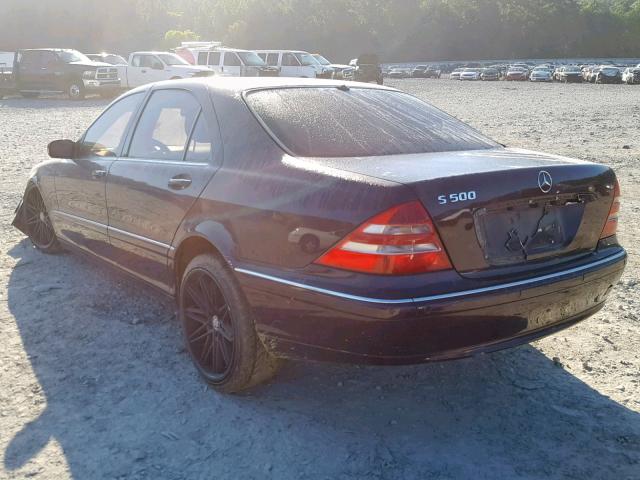 WDBNG75J7YA041435 - 2000 MERCEDES-BENZ S 500 MAROON photo 3