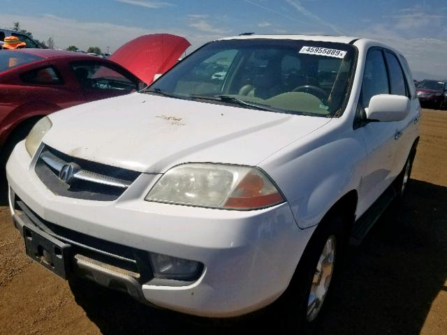 2HNYD18282H512844 - 2002 ACURA MDX WHITE photo 2