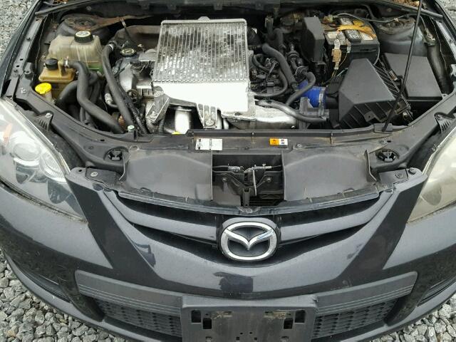 JM1BK34L481866430 - 2008 MAZDA SPEED 3 BLACK photo 7