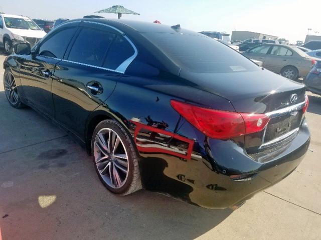 JN1BV7AR7EM700245 - 2014 INFINITI Q50 BASE BLACK photo 3