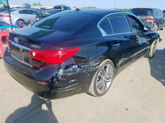 JN1BV7AR7EM700245 - 2014 INFINITI Q50 BASE BLACK photo 4