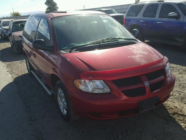 1D4GP45R24B511411 - 2004 DODGE CARAVAN SX RED photo 1