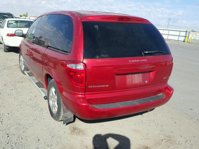 1D4GP45R24B511411 - 2004 DODGE CARAVAN SX RED photo 3