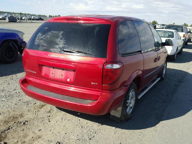 1D4GP45R24B511411 - 2004 DODGE CARAVAN SX RED photo 4