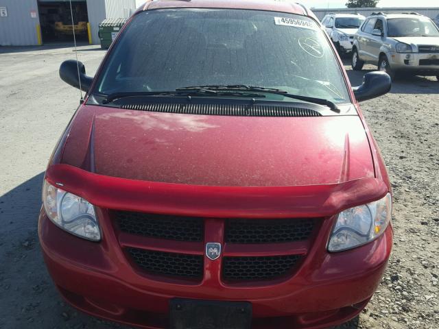 1D4GP45R24B511411 - 2004 DODGE CARAVAN SX RED photo 9