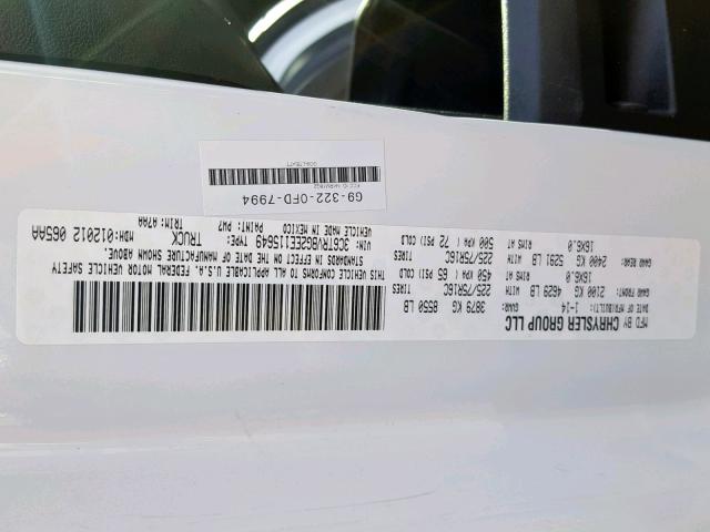 3C6TRVBG2EE115649 - 2014 RAM PROMASTER 白色 照片 10