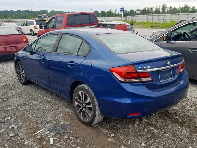 2HGFB2F89EH541307 - 2014 HONDA CIVIC EX BLUE photo 3