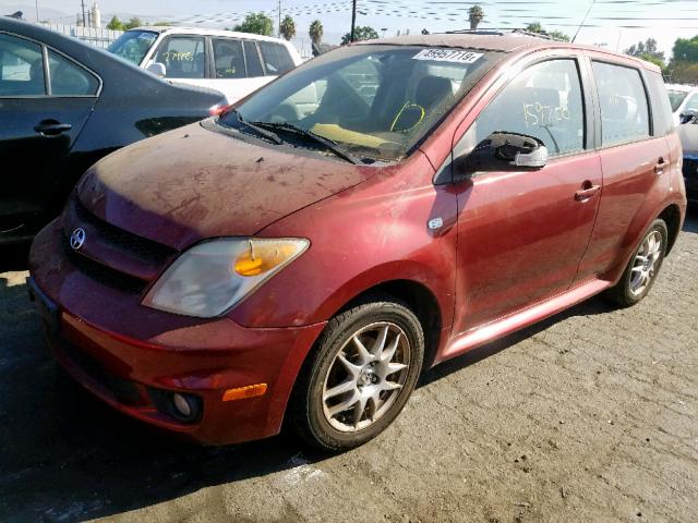 JTKKT624560146382 - 2006 TOYOTA SCION XA RED photo 2