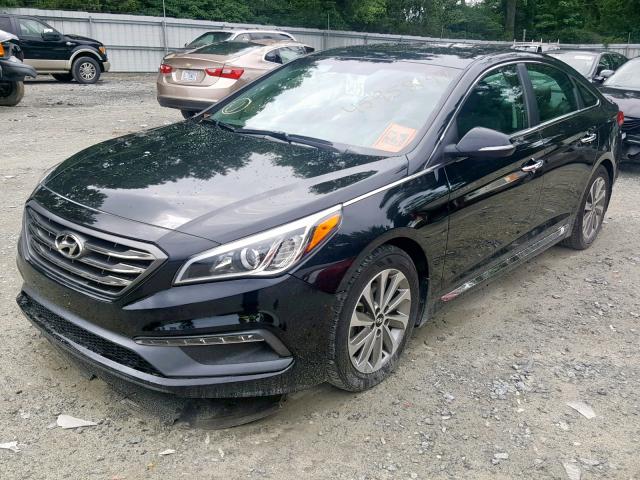 5NPE34AF4FH243751 - 2015 HYUNDAI SONATA SPO BLACK photo 2