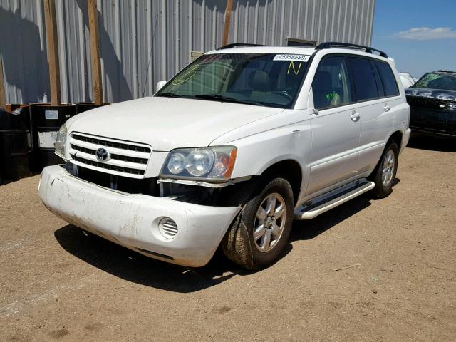 JTEGF21A030110515 - 2003 TOYOTA HIGHLANDER WHITE photo 2