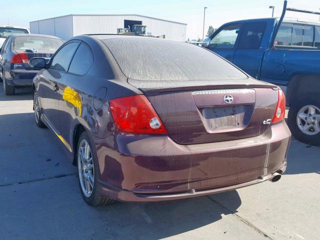 JTKDE177550003679 - 2005 TOYOTA SCION TC ბურგუნდია ფოტო 3