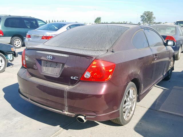 JTKDE177550003679 - 2005 TOYOTA SCION TC ბურგუნდია ფოტო 4