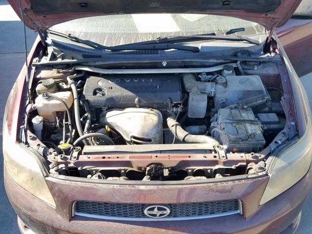 JTKDE177550003679 - 2005 TOYOTA SCION TC ბურგუნდია ფოტო 7