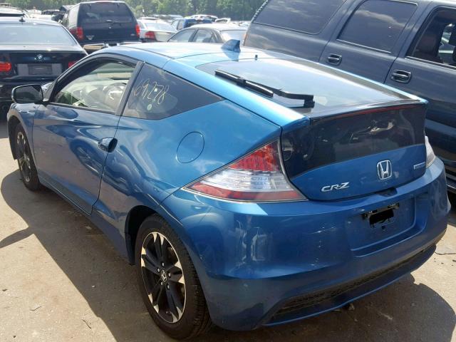 JHMZF1C46ES003005 - 2014 HONDA CR-Z BLUE photo 3