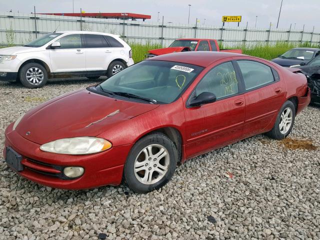 2B3HD56J4YH256297 - 2000 DODGE INTREPID E RED photo 2