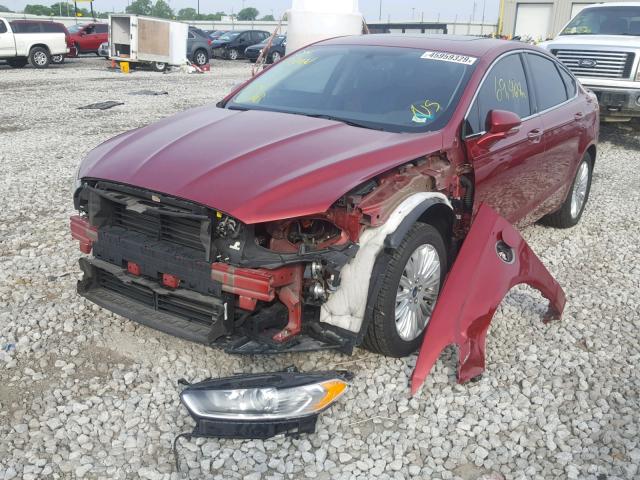 3FA6P0SU5DR303955 - 2013 FORD FUSION TIT RED photo 2