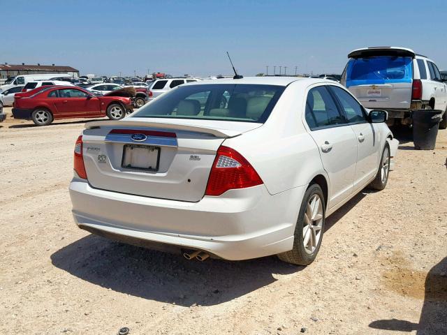 3FAHP0JA1CR242361 - 2012 FORD FUSION SEL WHITE photo 4