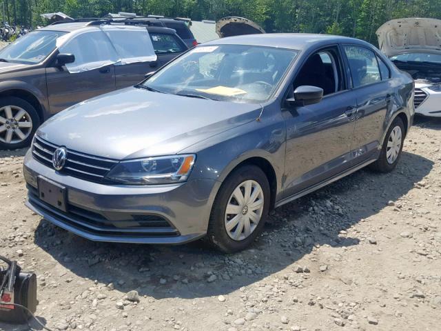 3VW2K7AJXFM279947 - 2015 VOLKSWAGEN JETTA BASE GRAY photo 2