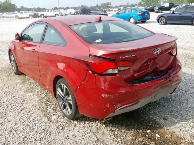 KMHDH6AH4EU029014 - 2014 HYUNDAI ELANTRA CO MAROON photo 3