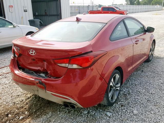 KMHDH6AH4EU029014 - 2014 HYUNDAI ELANTRA CO MAROON photo 4