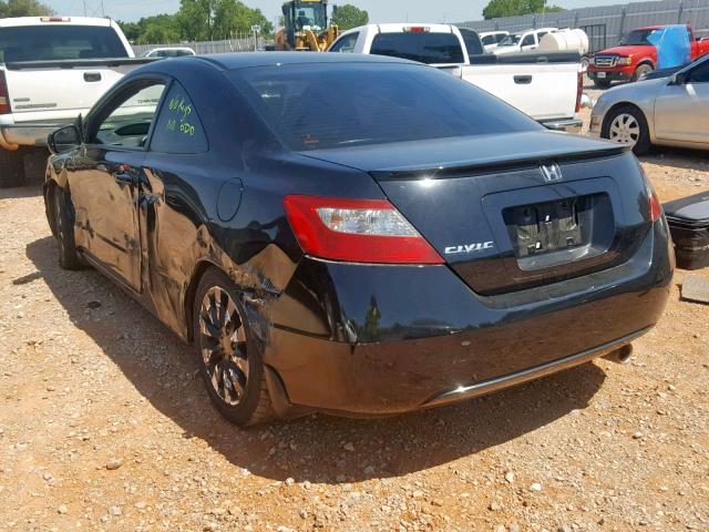 2HGFG12899H518407 - 2009 HONDA CIVIC EX BLACK photo 3