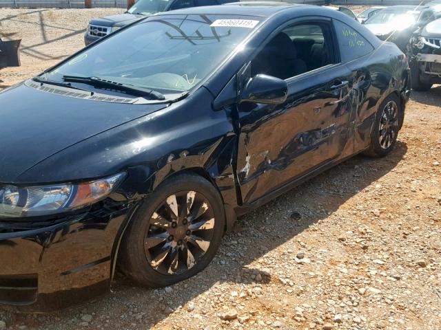 2HGFG12899H518407 - 2009 HONDA CIVIC EX BLACK photo 9