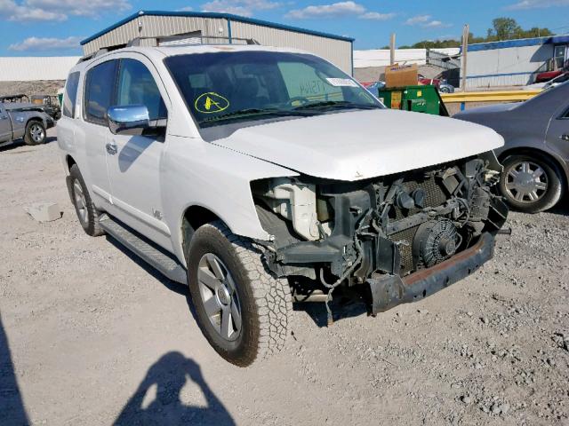 5N1AA08B15N739911 - 2005 NISSAN ARMADA SE WHITE photo 1