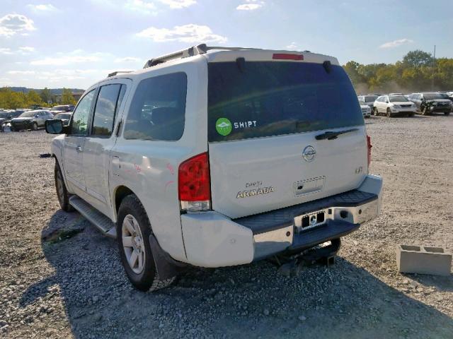 5N1AA08B15N739911 - 2005 NISSAN ARMADA SE WHITE photo 3